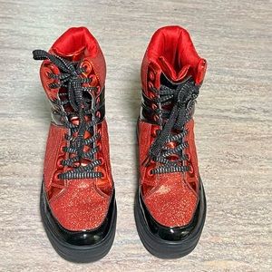 Alexandra high top sparkle dance high top sneakers